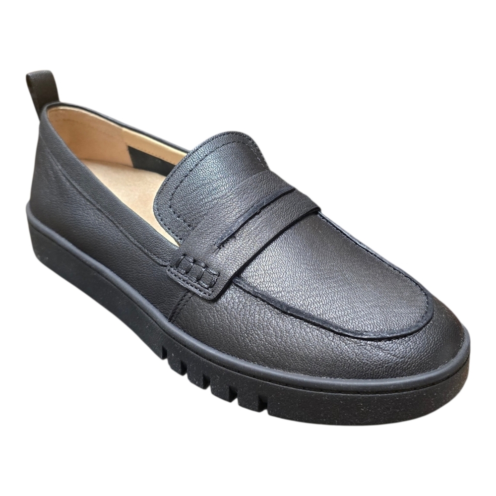 Vionic Black Leather Penny Loafer Flat